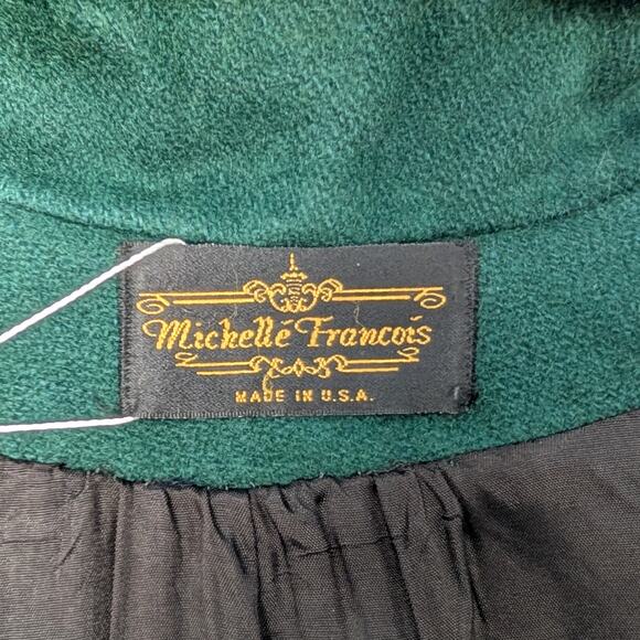 Vintage Forest Green 80% Wool Double Breasted Coat 3XL/24W - Picture 8 of 10